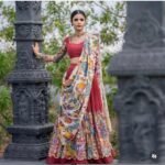 Women’s pure kalamkari lehenga set/crop top lehenga/Hand painted lehenga USA/wedding lehenga USA/kalamkarilehenga choli/kalamkari lehenga se