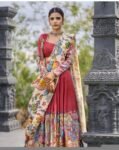 Women’s pure kalamkari lehenga set/crop top lehenga/Hand painted lehenga USA/wedding lehenga USA/kalamkarilehenga choli/kalamkari lehenga se