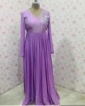 Hand embroidered Anarkali/muave anarkali dress/lavender anarkali suit set/yellow long gown USA/Indian dresses/pure silk haldi anarkali kurta
