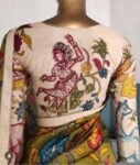 Women’s pure kalamkari lehenga set/crop top lehenga/Hand painted lehenga USA/wedding lehenga USA/green kalamkari painted lehenga choli usa