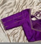 Purple hand embroidery blouse/saree maggam work blouse/purple saree blouse/purple hand embroidered blouse/ready made blouse zardosi/voggish