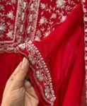 Red Anarkali suit usa/anarkali red kurta full sleeve/orange red full sleeve anarkali/red anarkali/Indian dresses/red anarkali with dupatta