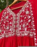 Red Anarkali suit usa/anarkali red kurta full sleeve/orange red full sleeve anarkali/red anarkali/Indian dresses/red anarkali with dupatta