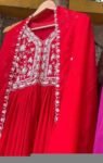 Red Anarkali suit usa/anarkali red kurta full sleeve/orange red full sleeve anarkali/red anarkali/Indian dresses/red anarkali with dupatta