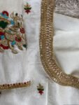 pure silk hand embroidery blouse/modern saree maggam blouse/cream zardosi blouse/multi hand embroidered blouse/off white ready made blouse