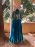 Anarkali suit usa/heavyhand embroidery anarkali kurta/seagreen anarkali dress/elbow sleeves dress anarkali/Indian dresses/sea green anarkali