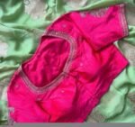 pure silk hand embroidery blouse/reddish pink maggam blouse /raw silk zardosi blouse/hand embroidered blouse /red ready made blouse zardosi
