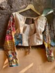 Hand embroidered Hand painted kalamkari blouse/kalamkari maggam blouse/multicolor blouse/hand embroidered blouse/Kalamkari ready made blouse