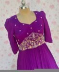 Hand embroidered Anarkali dress/green hand embroidered anarkali suit/purpe hand work anarkali USA/Indian dresses/long gown /purple long dres
