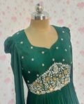 Hand embroidered Anarkali dress/green hand embroidered anarkali suit/green hand work anarkali USA/Indian dresses/long gown /green long dres