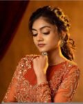 Orange Lehenga set/full sleeve draped gown/orange wedding lehenga gown/organza hand embroidered blouse/orange skirt/wedding party dress usa