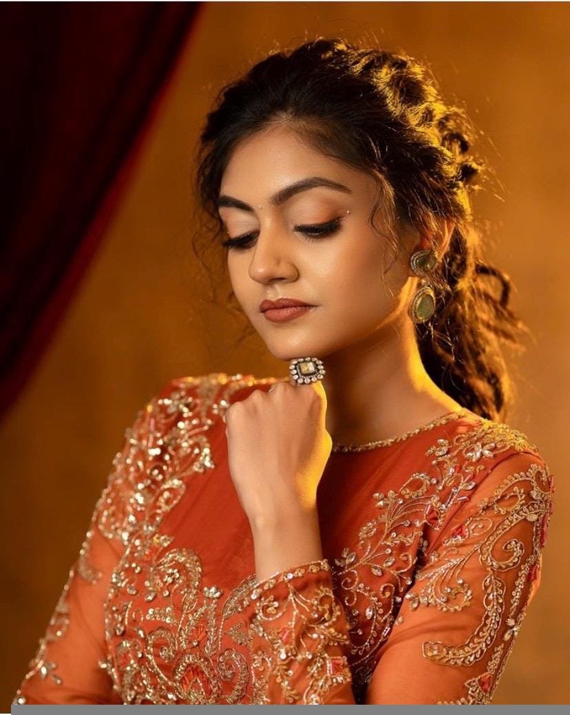 Orange Lehenga set/full sleeve draped gown/orange wedding lehenga gown/organza hand embroidered blouse/orange skirt/wedding party dress usa