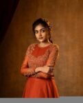 Orange Lehenga set/full sleeve draped gown/orange wedding lehenga gown/organza hand embroidered blouse/orange skirt/wedding party dress usa