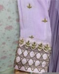 Hand embroidered Anarkali/muave anarkali dress/lavender anarkali suit set/anarkali long gown USA/Indian dresses/pure silk anarkali kurta usa