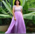 Hand embroidered Anarkali/muave anarkali dress/lavender anarkali suit set/pink long gown USA/Indian dresses/pure silk haldi anarkali kurta