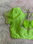 pure silk hand embroidery blouse usa/pista green saree maggam blouse /raw silk zardosi blouse /hand embroidered blouse/ready made blouse usa