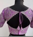 Lavender hand embroidery blouse/saree maggam work blouse/hand embroidery saree blouse/hand embroidered blouse/lavender ready made blouse usa
