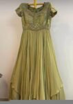 Green Anarkali suit usa/hand embroidery anarkali kurta/royal blue anarkali dress/sea green anarkali/Indian dresses/green layered anarkali US