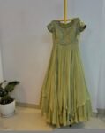 Green Anarkali suit usa/hand embroidery anarkali kurta/royal blue anarkali dress/sea green anarkali/Indian dresses/green layered anarkali US