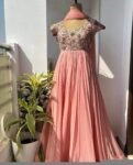 Pink Anarkali Suit: Hand Embroidered Zardosi Indian Dress