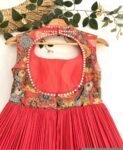Women’s pure kalamkari anarkali with dupatta/Hand painted kalamkari dress USA/blue hand painted anarkali set/hand painted kalamkari dress us