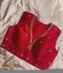 Red sleeveless hand embroidery blouse  / saree maggam red blouse /red saree blouse/ hand embroidered blouse / ready made blouse zardosi