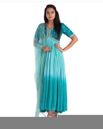 Hand embroidered Anarkali dress/purple anarkali suit set/purple hand work anarkali Indian dresses/purple full sleeves embroidered Anarka