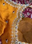 pure silk hand embroidery blouse/saree maggam blouse/orange zardosi blouse usa/hand embroidered modern blouse/ready made blouse zardosi usa