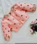pure silk hand embroidery blouse/peach maggam blouse/peach hand embroidered blouse/peach ready made blouse zardosi/peach multicolor blouse