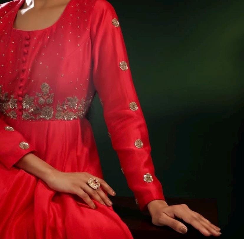 Red Anarkali suit usa/anarkali red kurta full sleeve/red full sleeve anarkali/red dress anarkali/Indian dresses/red anarkali suit set dupatt