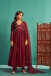Red Anarkali suit usa/anarkali red kurta full sleeve/red full sleeve anarkali/red dress anarkali/Indian dresses/red anarkali suit set dupatt