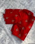 pure silk hand embroidery blouse/short sleeve maggam blouse/raw silk zardosi blouse/hand embroidered blouse/red ready made blouse zardosi