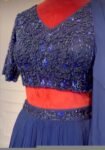 Women’s lehenga set/blue croptop lehenga/Indian crop top skirt USA/hand embroidered wedding lehenga USA/blue silk skirt/royalblue lehenga