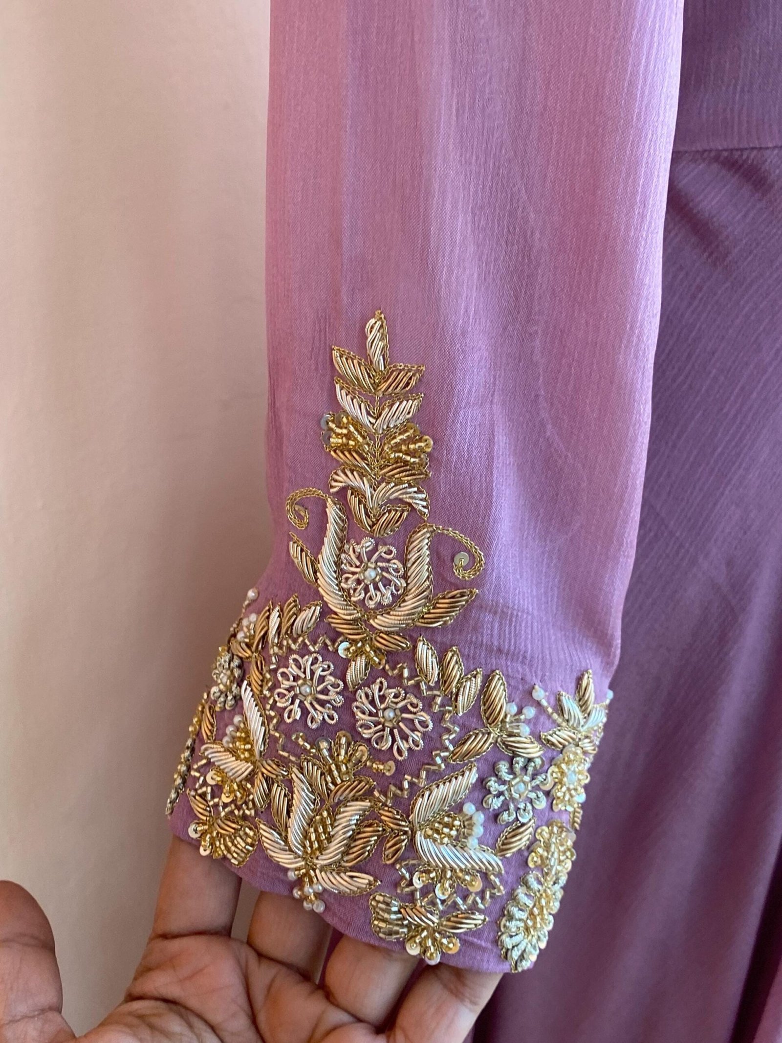 Hand embroidered Anarkali with dupatta/muave anarkali suit set/chinnon silk anarkali dupatta USA/Indian dresses/anarkali dress with dupatta