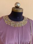 Hand embroidered Anarkali with dupatta/muave anarkali suit set/chinnon silk anarkali dupatta USA/Indian dresses/anarkali dress with dupatta