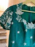 Green Anarkali suit usa/hand embroidery anarkali kurta/green collar anarkali dress/sea green anarkali/Indian dresses/green chiffon anarkali