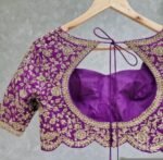 pure silk hand embroidery bridal blouse/ maggam blouse/purple bridal zardosi blouse/hand embroidered blouse/heavy embroidery wedding blouse
