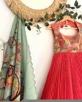 Women’s pure kalamkari anarkali with dupatta/Hand painted kalamkari dress USA/blue hand painted anarkali set/hand painted kalamkari dress us