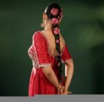 Red Anarkali suit usa/anarkali red kurta elbow sleeve/orange elbow sleeve anarkali/red dress anarkali/Indian dresses/red anarkali suit set