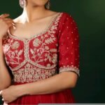 Red Anarkali suit usa/anarkali red kurta elbow sleeve/orange elbow sleeve anarkali/red dress anarkali/Indian dresses/red anarkali suit set