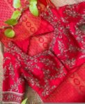 pure silk hand embroidery bridal blouse/ maggam blouse/red bridal zardosi blouse/red hand embroidered blouse/heavy embroidery wedding blouse