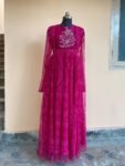 pink bandhani Anarkali/pink anarkali suit set/pure silk anarkali dress USA /designer Indian long gown/womens long gown/pink bandhani kurta