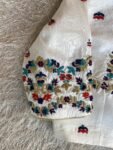 pure silk hand embroidery blouse/modern saree maggam blouse/cream zardosi blouse/multi hand embroidered blouse/off white ready made blouse