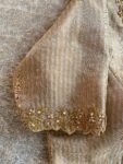 pure silk gold hand work blouse/gold stripes maggam blouse/pure tissue silk zardosi blouse/ hand embroidered blouse/ready made gold blouse