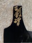 pure silk hand embroidery blouse/velvet saree maggam blouse/black zardosi blouse/hand embroidered moderblouse/black velvet sleeveless blouse