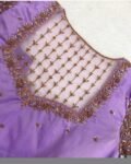 Lavender hand embroidery blouse/saree maggam work blouse/hand embroidery saree blouse/hand embroidered blouse/lavender ready made blouse usa
