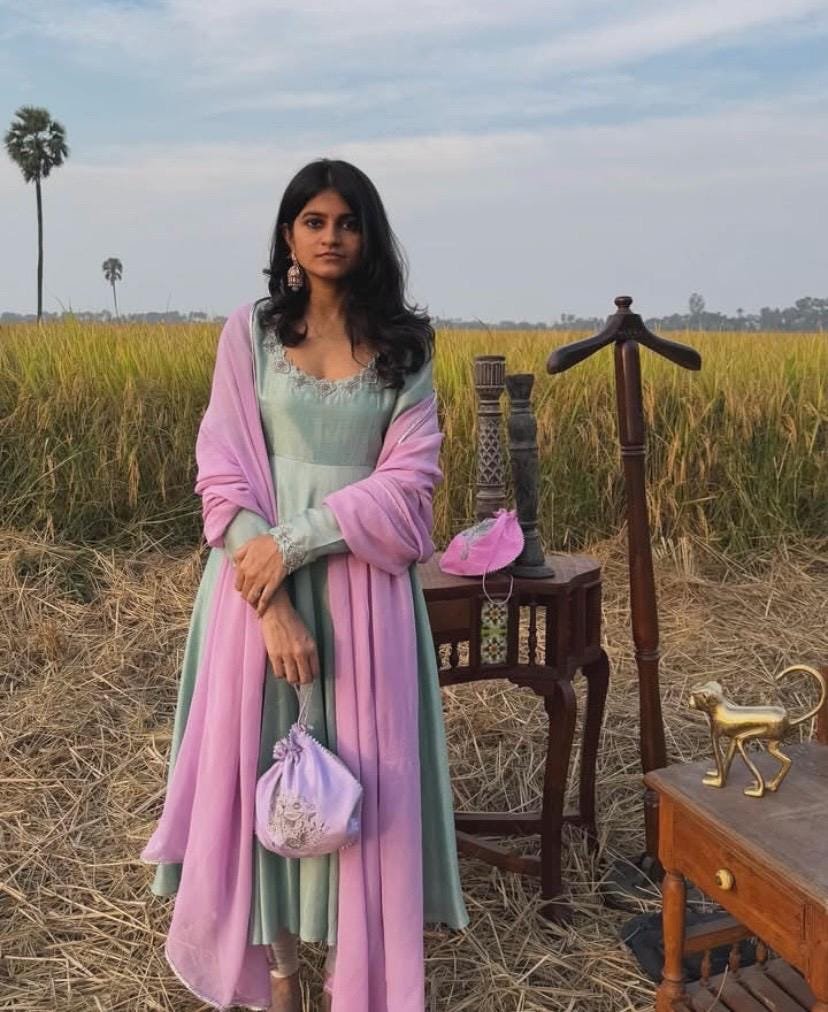Hand embroidered green Anarkali/anarkali suit with dupatta/ice blue designer anarkali gown USA/green anarkali/Zardosi hand work kurta dupatt