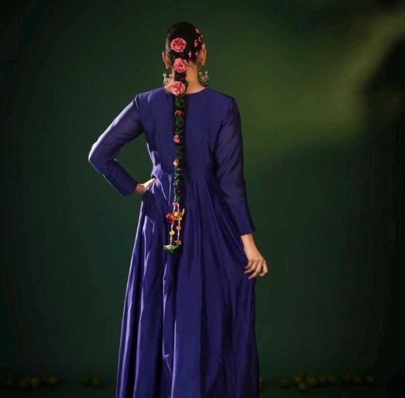 Blue Anarkali suit usa/anarkali kurta full sleeve/blue full sleeve anarkali/royal blue dress anarkali/Indian dresses/blue anarkali suit set