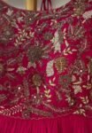 Anarkali suit usa/anarkali red kurta shor sleeve/wine red sleeve anarkali/burgundy red anarkali/heavy hand embroidered anarkali with dupatta