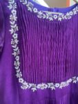 Hand embroidered Anarkali dress/purple anarkali suit set/purple hand work anarkali USA/Indian dresses/purple full sleeves embroidered Anarka